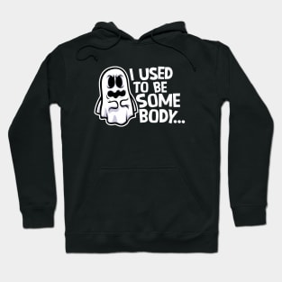 Funny Ghost "I Used to Be Somebody" // Halloween Pun Humor Hoodie